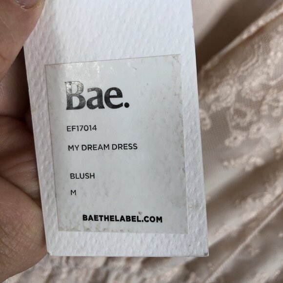 BAE Dress Womens M Pink Blush Lace Cottage Core Fairy Feminine Victorian NEW - Picture 8 of 16